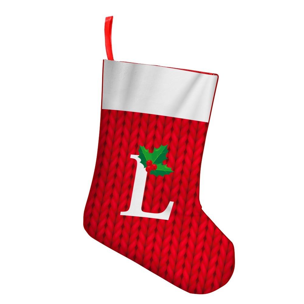 Creativity Christmas Alphabet Socks A-Z Candy Bag Multifunctional Christmas Gift Bag  New Year