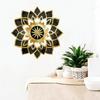 Light Luxury Black and Gold Mandala Flower Wall Stickers for Living Room and Bedroom Wall Decoration