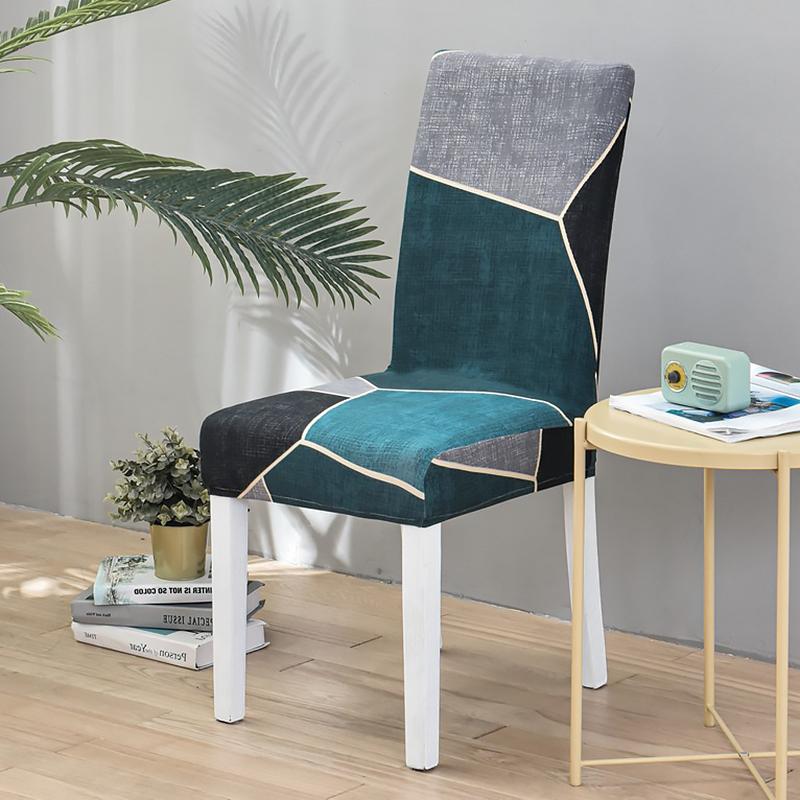 Dining Room Chair Covers Set, Stretch Printed Parsons Chair Slipcovers Spandex Removable Washable Kitchen Chair Protector Cover for Dining Room, Hotel