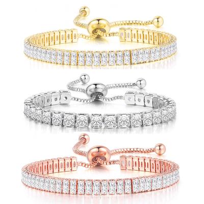 Adjustable Various Size Tennis Bracelet For Women Geometric Clear Zircon Wedding Party Jewellry Items DZH007