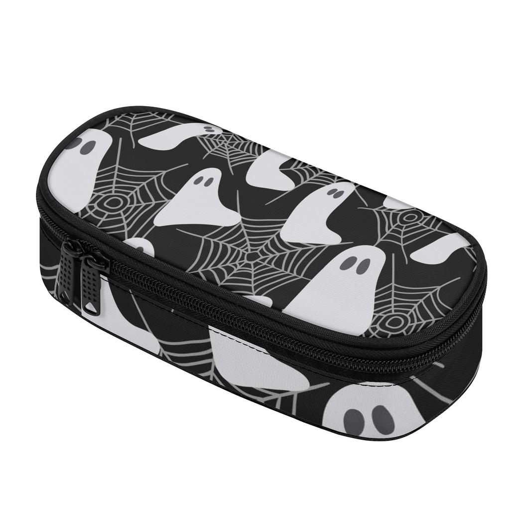 Pencil Case Casual 300D Polyester Spacious Storage Zip Around Closure with Main Compartment Mesh Pocket and Pen Slots for Students