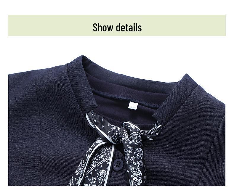 Spring Collection: Elegant Casual Lace-up Top & Elastic Waist Pants Set for Middle-aged and Elderly Women.