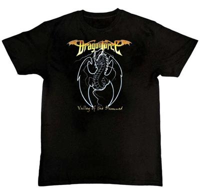 Rare DragonForce Band Graphic Print Unisex Mens 100% Cotton T-shirt Mens Tees Top