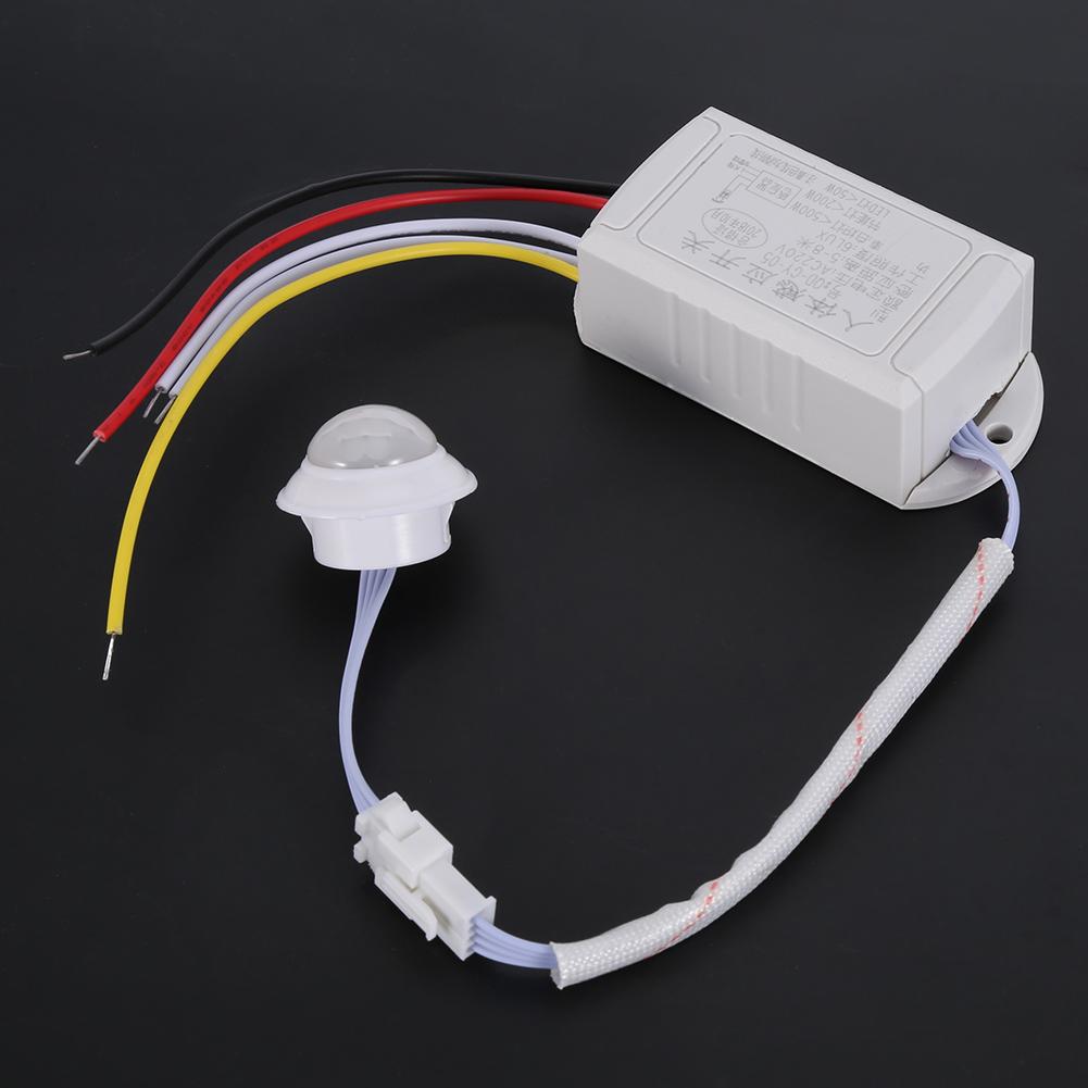 220V Mini Adjustable Infrared Sensor Human Body Induction Switch for Light Lamp
