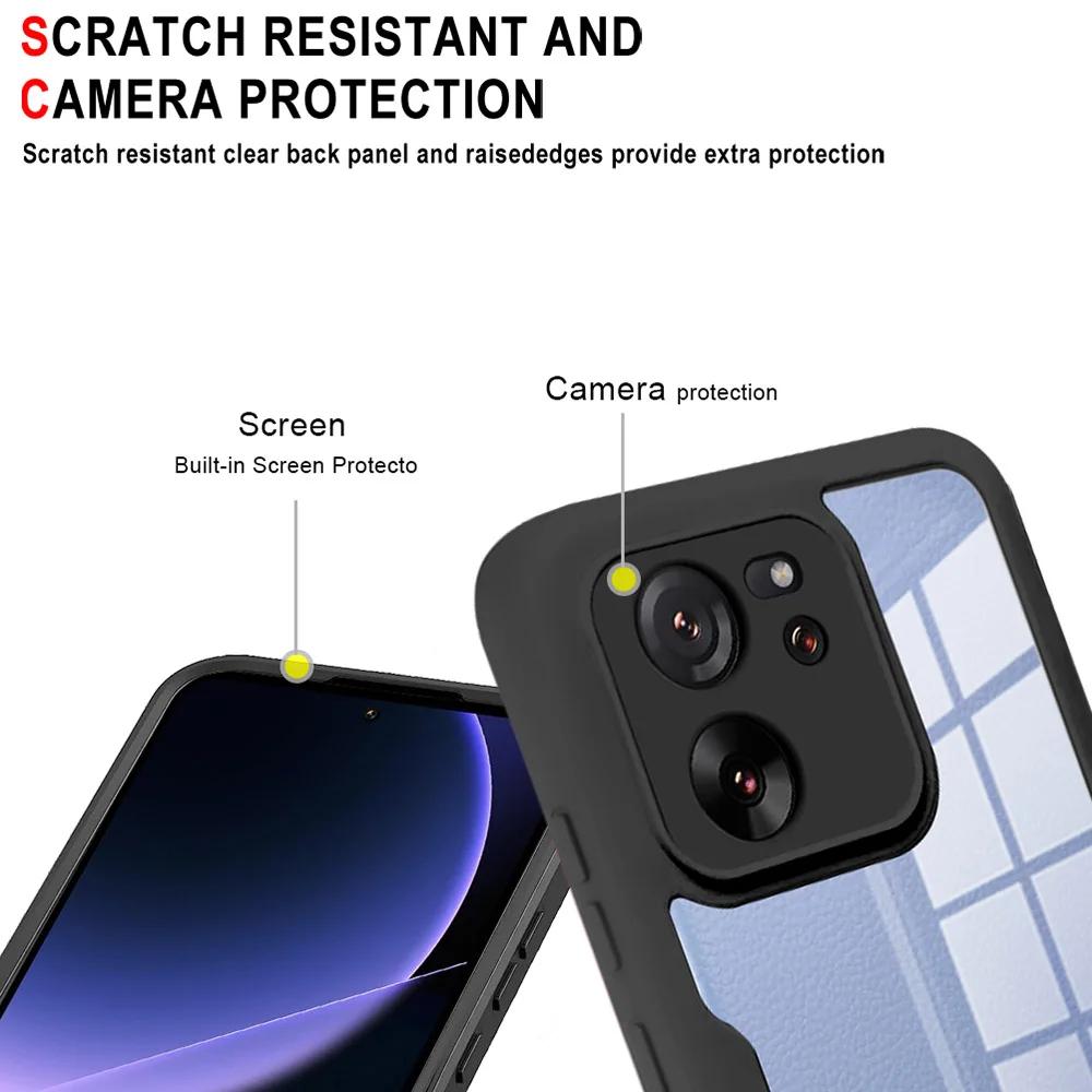 360 Full Cover Case For Xiaomi Mi 13T 12T 11T Pro Bumper Funda For Mi 14 11 12 13 Lite 5G 12S Ultra Clear Shockproof Phone Cover