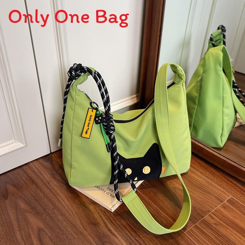 Cat Style Tote Bag For Women With Cotton Material And Zipper Closure For Daily Use