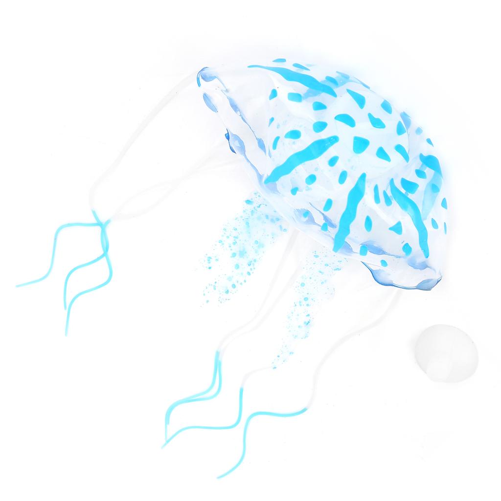 Akvarijní silikonová svítící medúza akvárium plovoucí terénní úprava ozdoba dekoracevelká velikost, modrá