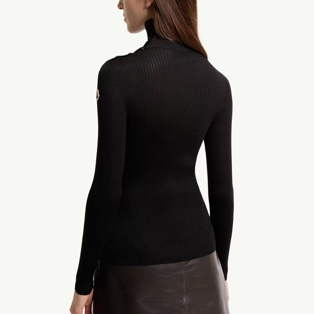Moncler Slim Fit Warm High Neck Knitted Long Sleeve Sweater Women sweater L20939F00001M1180999