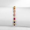 S925 Silver Gold-Plated Rainbow Zircon Bracelet with Multi-Color Gemstones - Luxurious Holiday Gift
