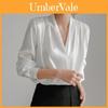 Satin Shirt For Women Long Sleeve With French Design And Classic Style For Office Wear