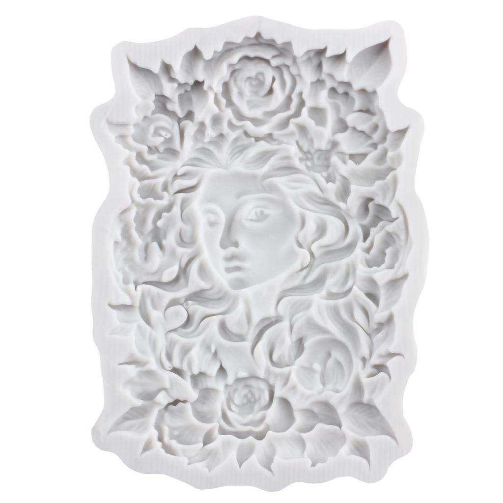 Flower Lady Silicone Mold Goddess Fondant Molds Cake Decorating Tools Theme Cake Dessert Decorated Chocolate Candy Mold