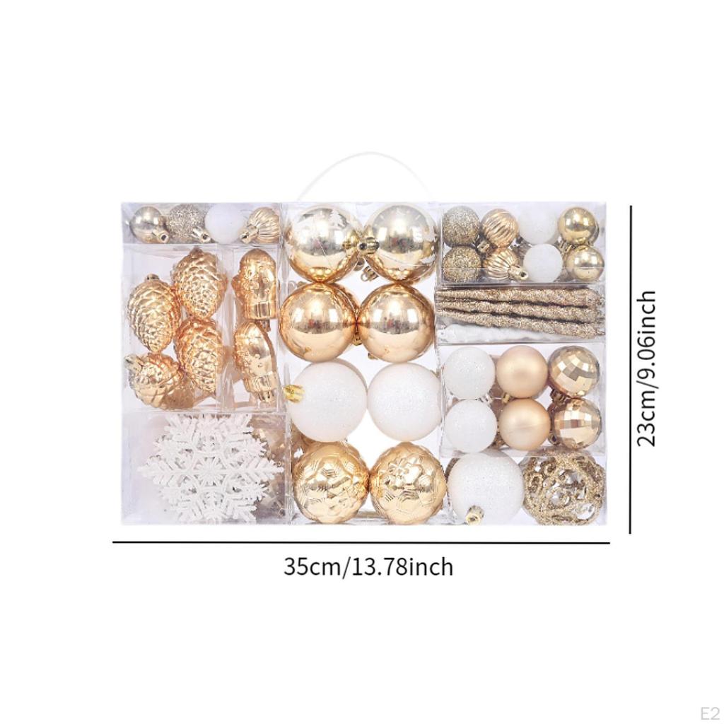 121 Stück Weihnachtsbaumschmuck Dekorationen Wiederverwendbar DIY Weihnachtsdekor Anhänger für Hotel