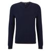 Mens Contrast Tipped V Neck Regular Sweater Top