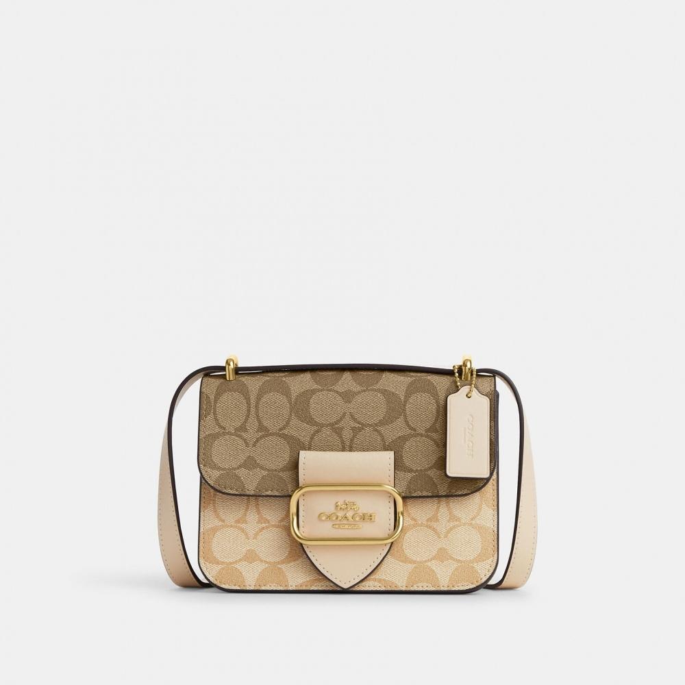 

Кроссбоди через плечо Coach Morgan Square из канвы Blocked Signature