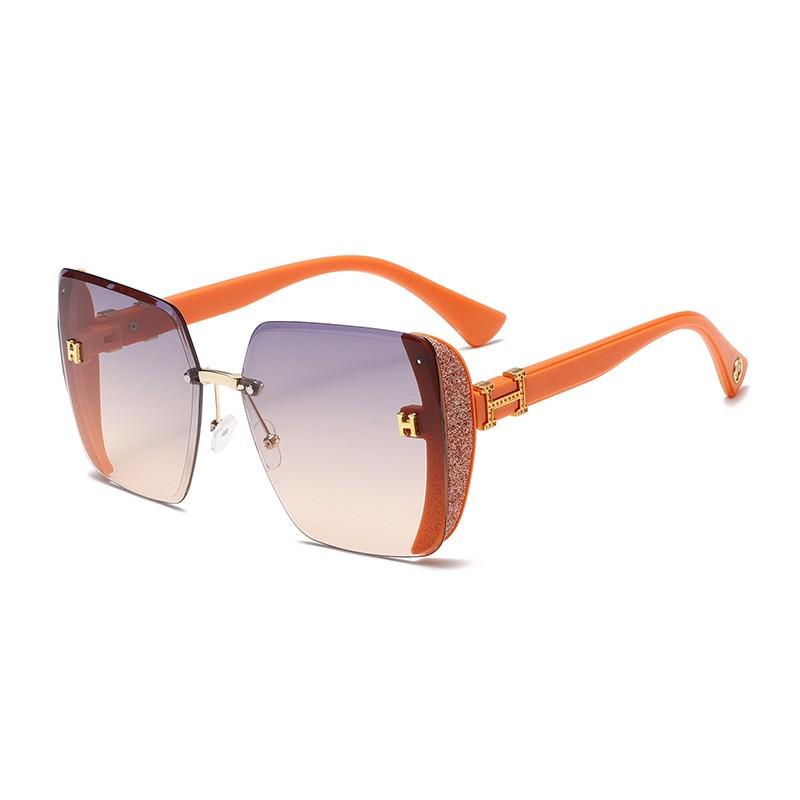 

Солнцезащитные очки с большой оправой для повседневного ношения и универсальные женские солнцезащитные очки One Size шафрановый