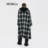 MO&Co. Women's Plaid Wool Blend Hooded Jacket