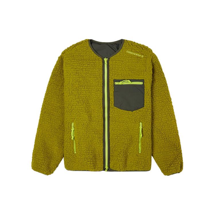 Converse Velvet Jackets Unisex Green Crew Neck Moderate 10021950-A02