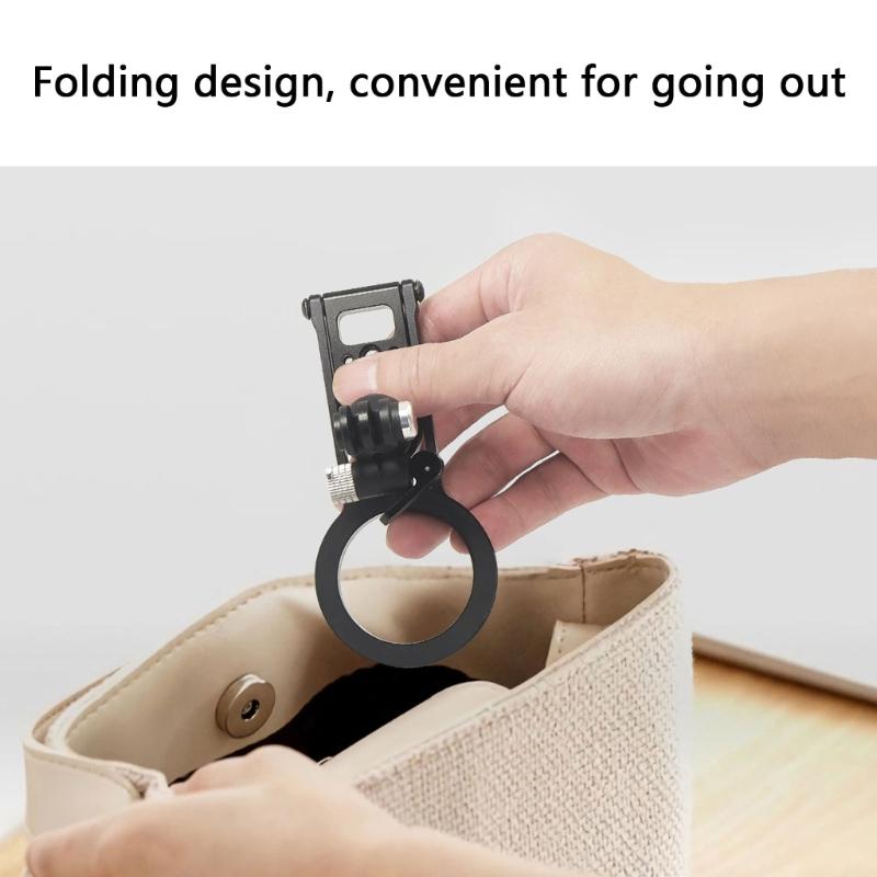 Foldable Selfie Stick Tripod Stand Mount Magnetic Phone Holder for Pocket 3 Action Camera Mount Video Recording