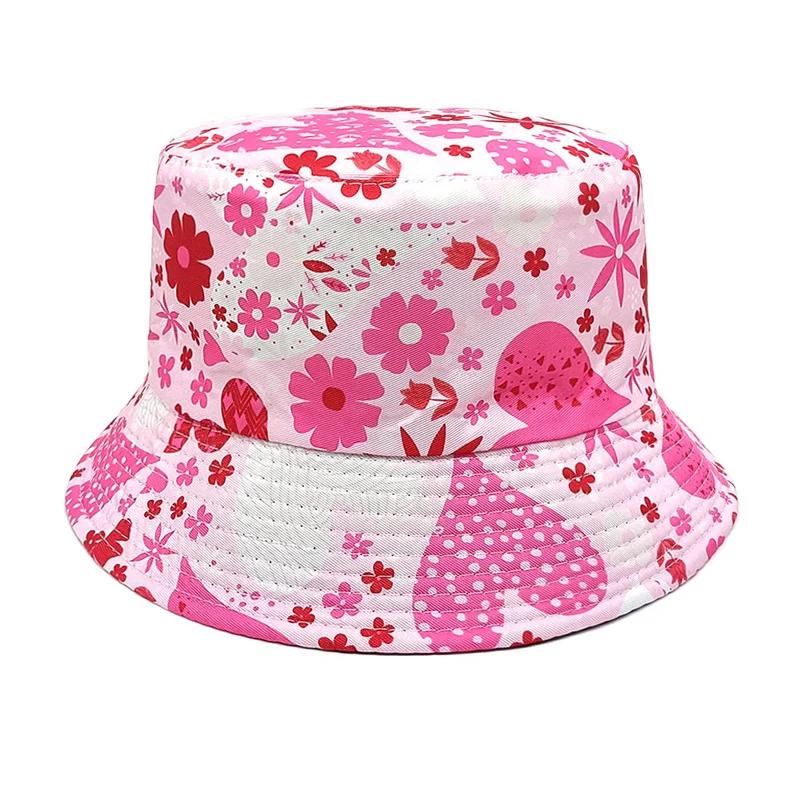

Spring and Summer Cotton Cartoon Print Bucket Hat Fisherman Hat Outdoor Travel Sun Cap for Men and Women 277 56-58cm wear