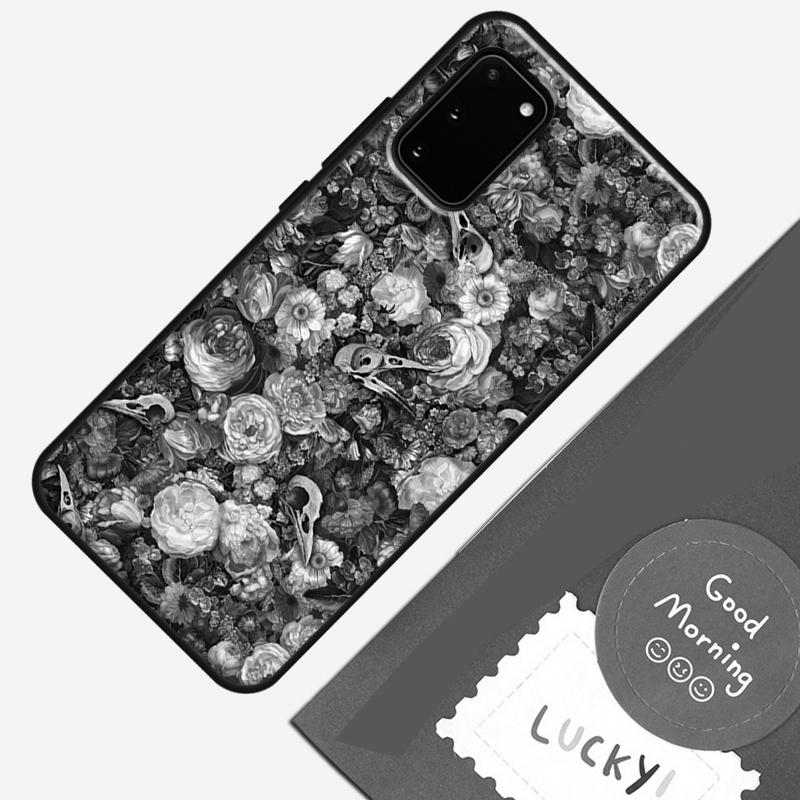 Raven Skull Phone Case For Samsung Galaxy S25 S24 S20 S21 S22 S23 Ultra S9 S10 Plus S25 FE Cover Shell