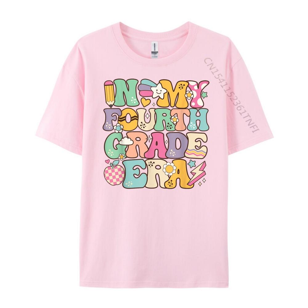 In My Fourth Grade Era Girl Back To School 4th Grade Teacher XS Graphic T Shirts Luxury Brand Creative