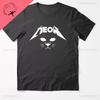 Funny Cat Meowtallica Cat Rock Music Print T-Shirts Rock Music Men Tops Fashion Oversized Tee Comfortable Unsiex Couple Wears