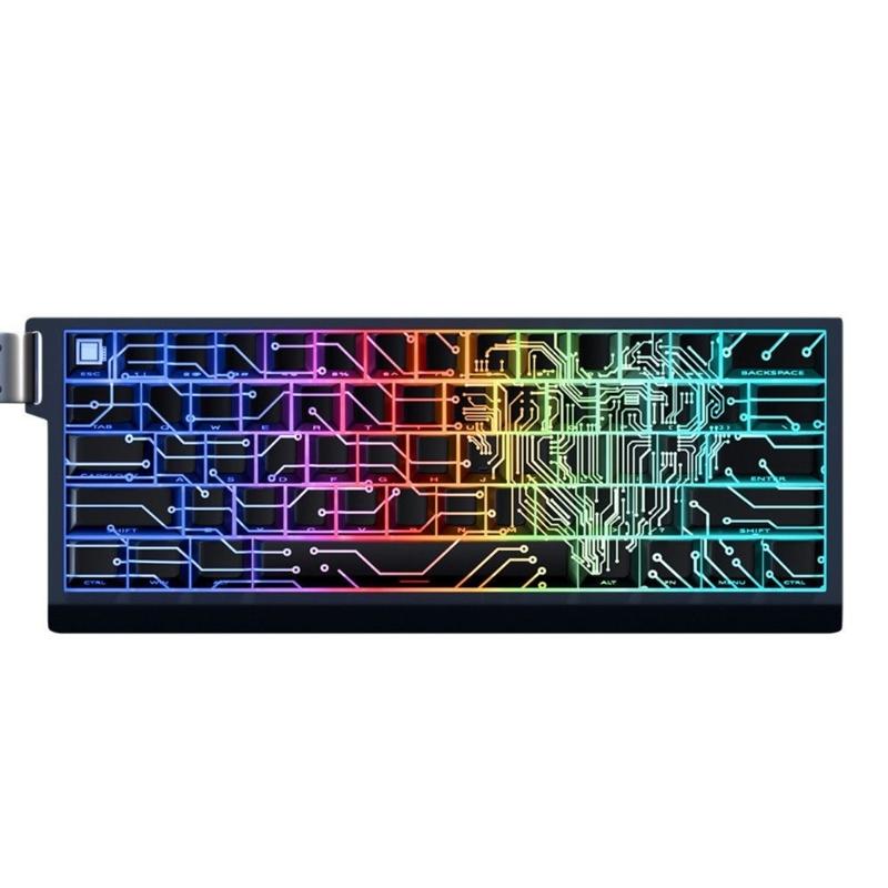 Keycaps traslucidi con stampa laterale 64/74 tasti Love Circuit Profilo Originale Sublimazione Keycap retroilluminato per tastiere meccaniche