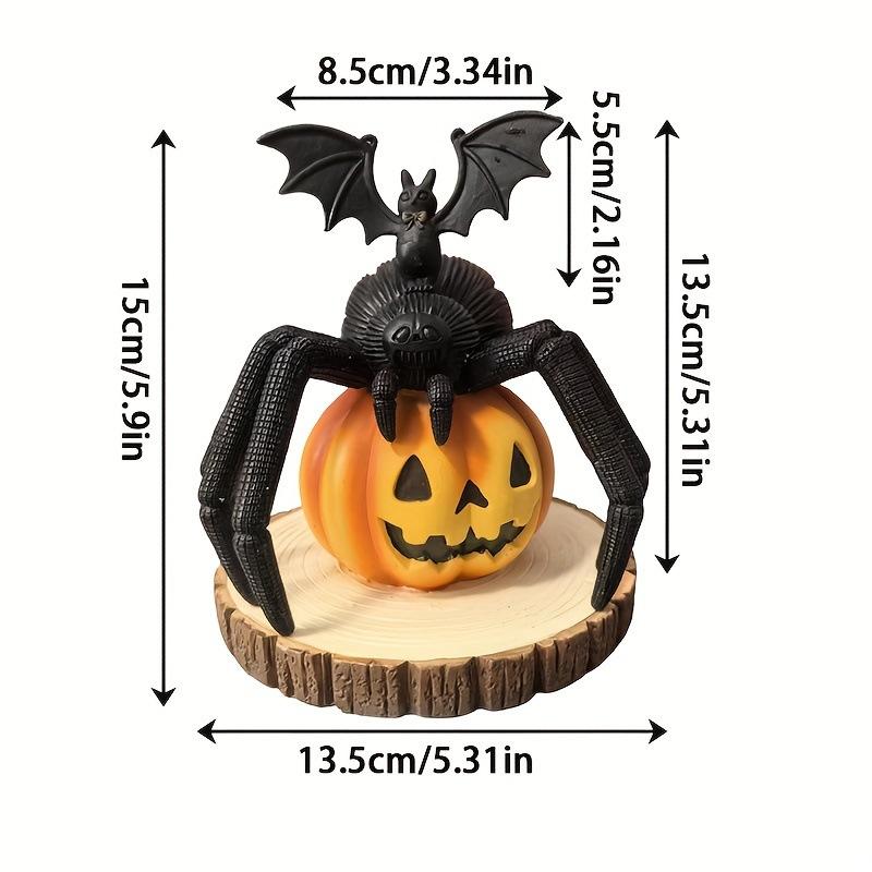 Halloween Spider Pumpkin Bat Statue Photography Atmosphere Props Resin Craft Garden Figurine Living Room Home Decor