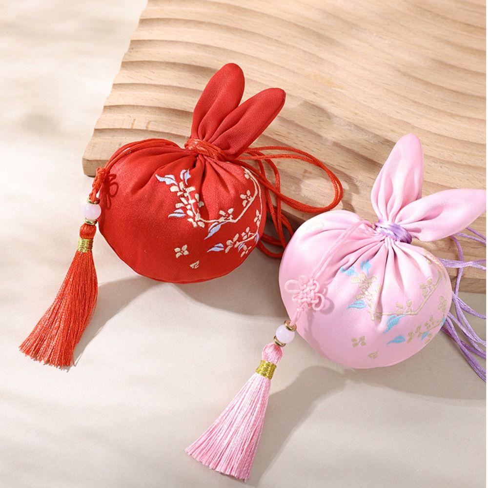 Handmade Chinese Style Blessing Pouch Brocade Drawstring Empty Bag Hanging Ornament