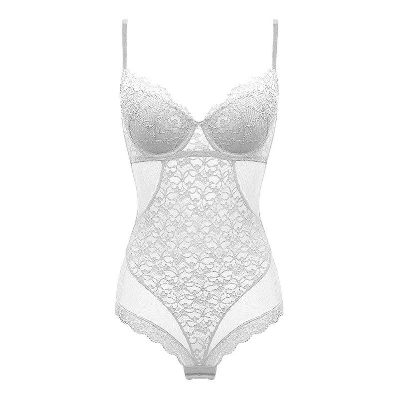Black Sexy Jumpsuit Embroidered Women's Jumpsuit  Push-up Bra Lace Lingerie Erotic Lingerie Sexy Clothing