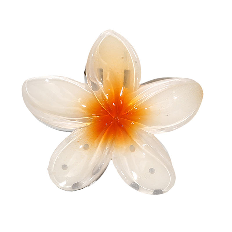 Independently packaged beach vacation egg flower claw clip hair accessory colorful flower hair claw plate hair ponytail top clip