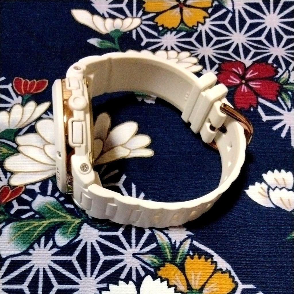 Used CASIO Baby-G BGA-150LF White Ana-Digi Watch Ladies [Good Condition] & [Working Item]