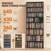 640 CD/360 DVD Storage Unit, Blu-ray Media Storage Shelf, Grey