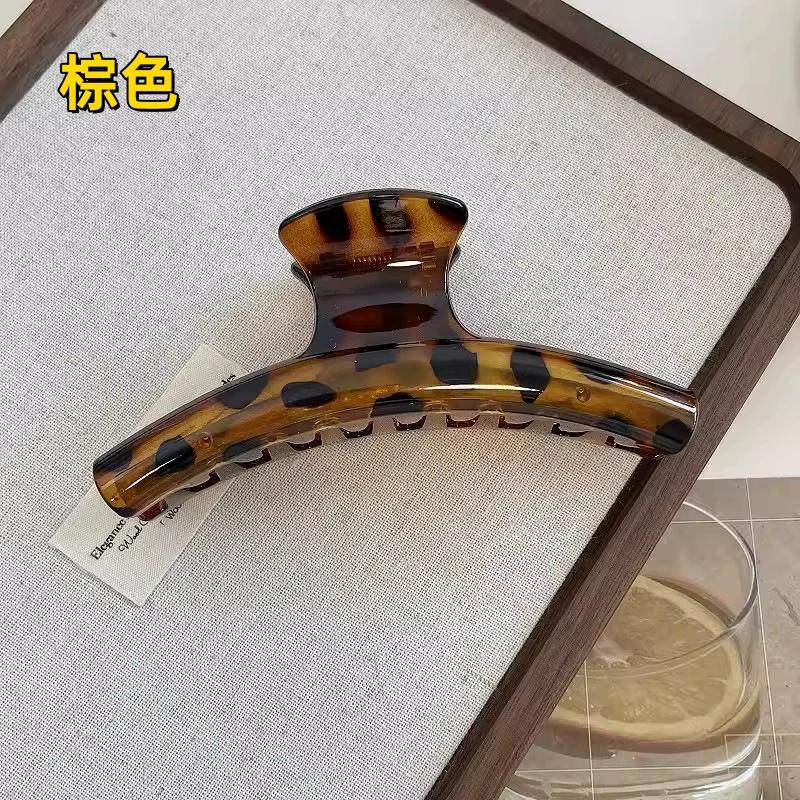 Vintage Leopard Print Hair Claw Clip Large Rectangular Secure Hold Hair Clip for Updos Elegant Hair Accessories Women Headwear