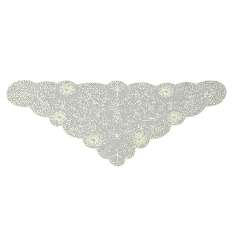 

Elegant Lace Edge Scarf Comfortable Head Cover Strong Polyester Material For Spiritual Moment Or Travel бежевий