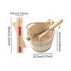 Sauna Bucket with Ladle Accessories Kit,Sauna Hourglass Timer,Lightweight,Practical 5L Sturdy