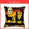 Halloween Parties Orange Pumpkin Pillow Cases With Flax Material For Haunted House Decor