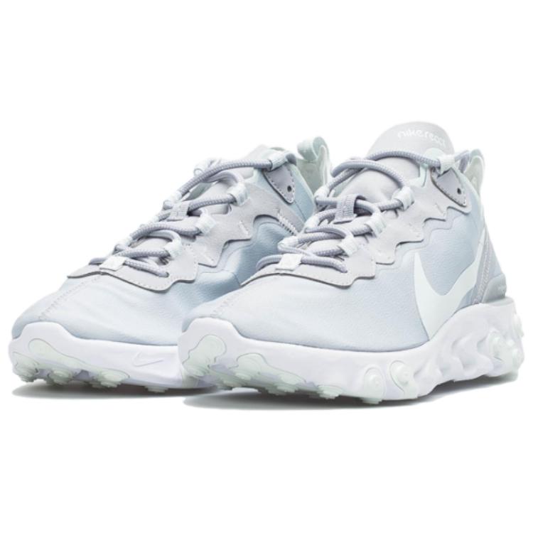 New Nike React Element 55 Wolf Grey Ghost Aqua Women's BQ2728-005