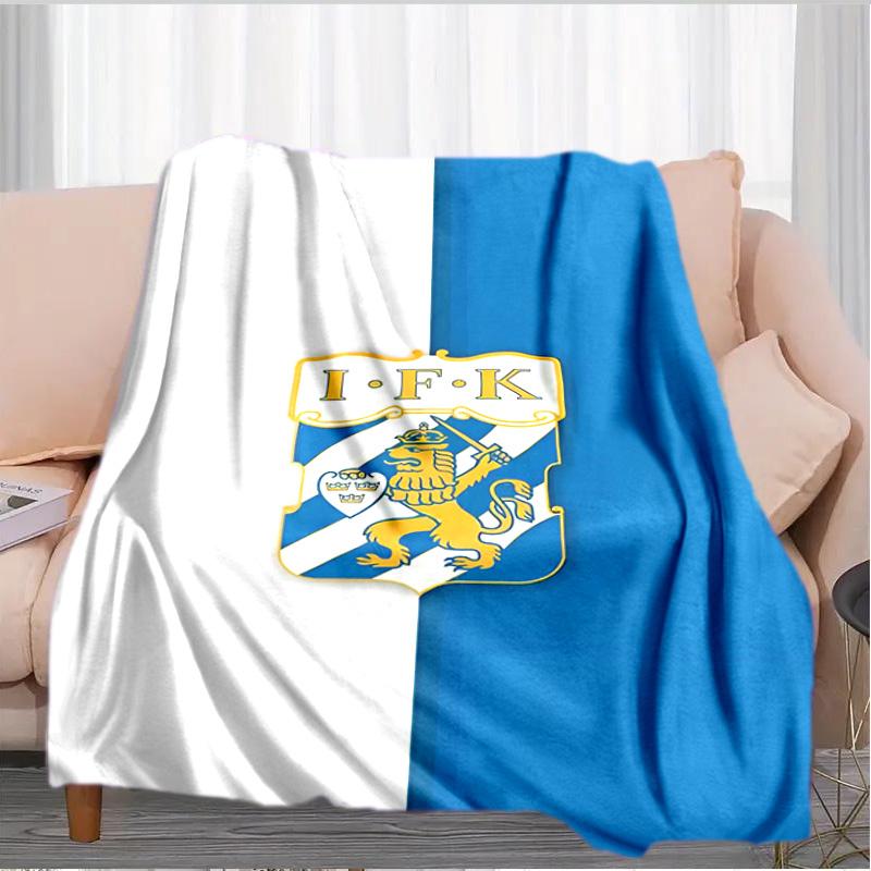 Coperta con Emblema Cresta del Leone IFK Adatta per Divani, Letti, Uffici e Campeggio - Regalo Perfetto per Halloween Natale