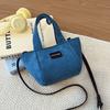 Small Canvas Bucket Purse For Women With Internal Pouch And Single Strap For Casual Wear