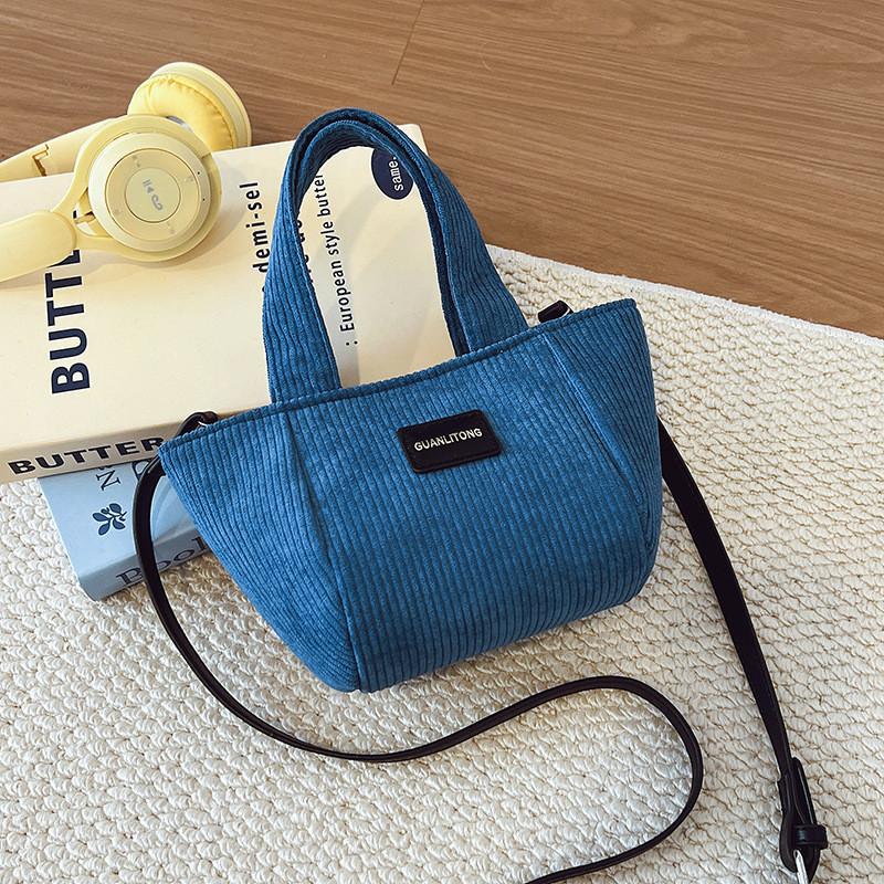 Small Canvas Bucket Purse For Women With Internal Pouch And Single Strap For Casual Wear