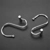 12Pcs Shower Curtain Hooks Rustproof Corrosion Resistant Strong Load-bearing Curtain Rings S-Shaped Electroplated Curtain Hooks
