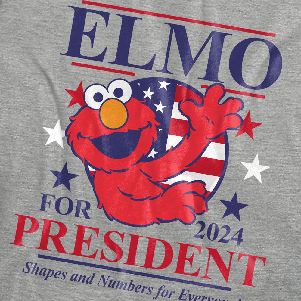 Sesame Street Womens/Ladies For President 2024 Elmo Heather T-Shirt