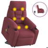 VidaXL Electric Massage Recliner Burgundy Red Fabric 3303065