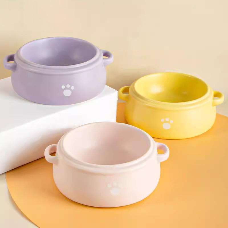 

Керамическая миска для кошек, матовая кормушка для домашних животных, кормушки для воды, щенки, собаки, кормление, питье, миски для еды