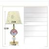 European Bedroom Crystal Desk Lamp with Clock Desk Decorative Bedside Lamp