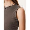 Trendy Brand Skims Slim Fit Slimming Stretch Sleeveless Vest Women Gyaru Washed Retro Sheath Slit Dress Trendy