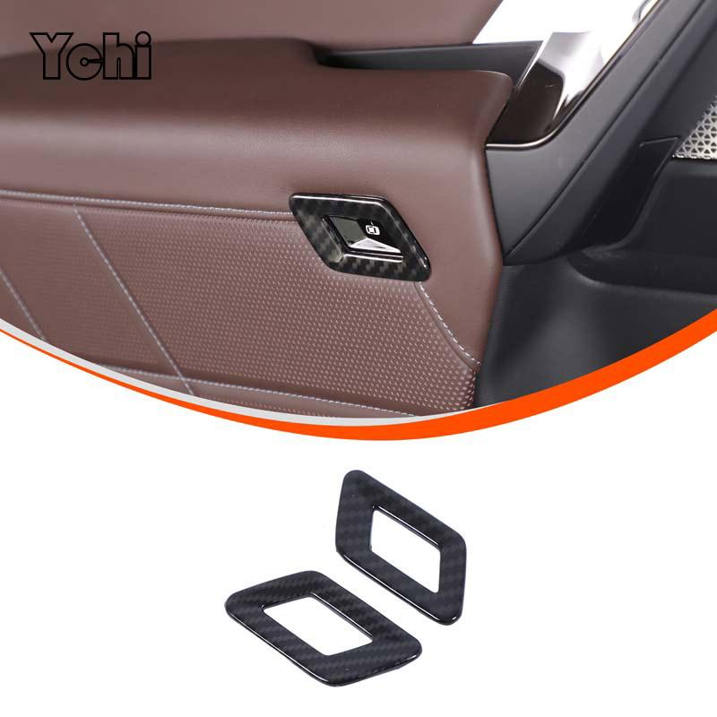 ABS Carbon Fiber For BMW 7 I7 Series G70 2025-2025 Car Shift Panel Rear Air Vent Frame Glass Lifting Frame Trim Car Accessories