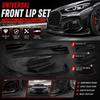 5 Piece Front Bumper Lip Splitter Kit For Car PP Black Front Spoiler Side Skirt Extension Racing Body Kit