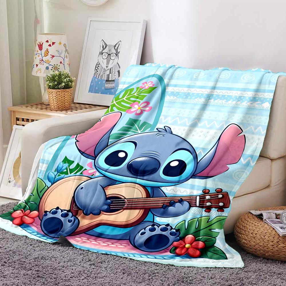 1pc S-Stitch17 Blanket, Gift, for Men and Women, Soft Blanket, Good for Sofa Bed Couch Travel, Lightweight Flannel Blanket